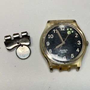 Swatch Bond 007 GE218 Blofeld's Cat Villain parts lot, new battery plus spare